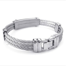 Herrarmband Med Titankabel