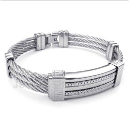 Herrarmband Med Titankabel