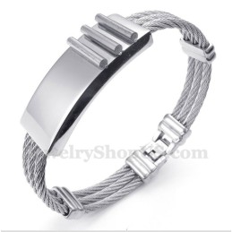 Herrarmband Med Titankabel