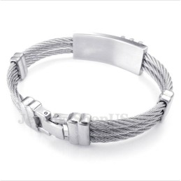 Herrarmband Med Titankabel