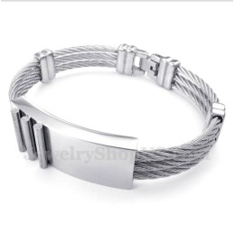 Herrarmband Med Titankabel