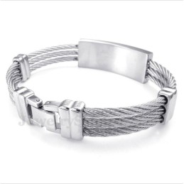 Herrarmband Med Titankabel