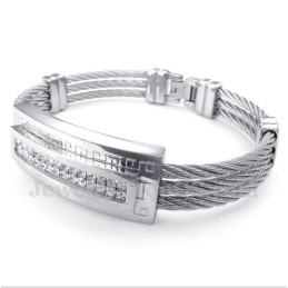 Herrarmband Med Diamanter I Titan