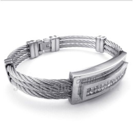 Herrarmband Med Diamanter I Titan