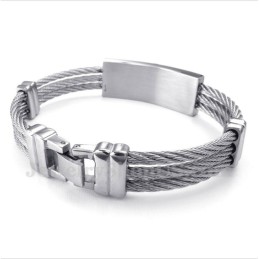 Herrarmband Med Titankabel