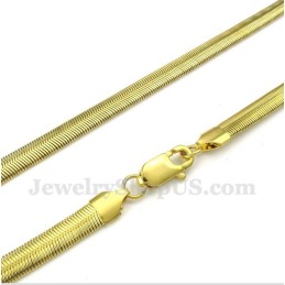 Herrhalsband I Titan, Guld, 20 Tum, Ormhalsband