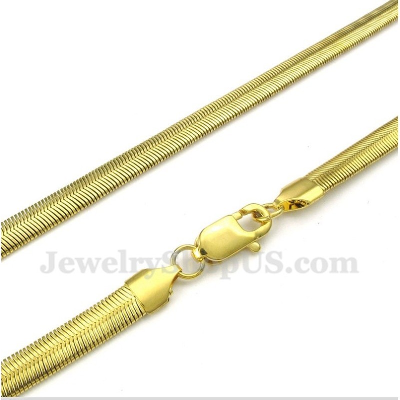 Herrhalsband I Titan, Guld, 20 Tum, Ormhalsband Herrhalsband I Titan, Guld, 20 Tum, Ormhalsband