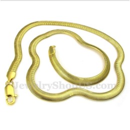Herrhalsband I Titan, Guld, 20 Tum, Ormhalsband