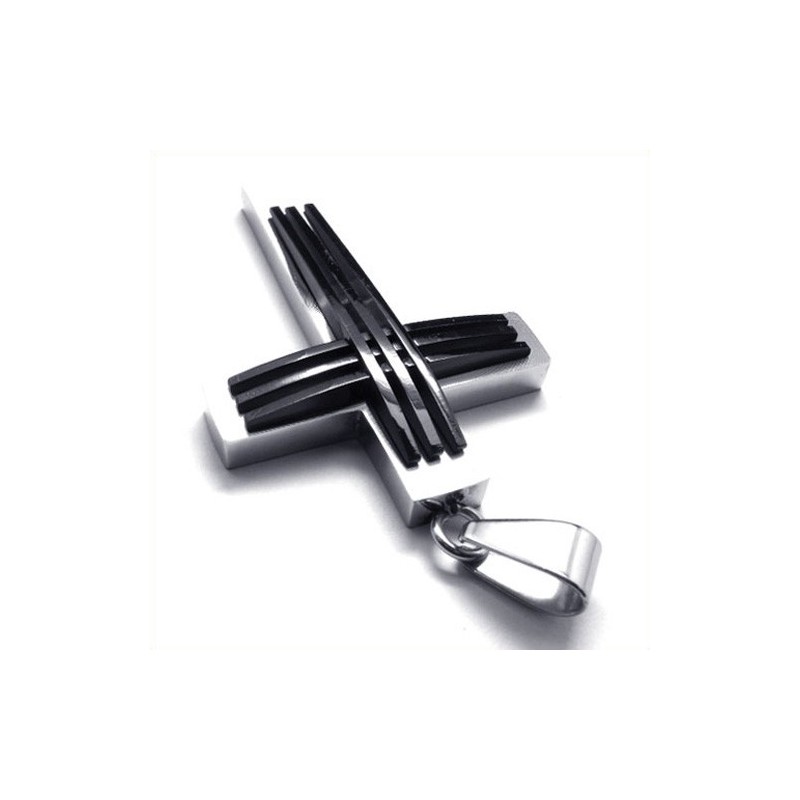 New Style Weave Cross Titanhänge (Svart) New Style Weave Cross Titanhänge (Svart)