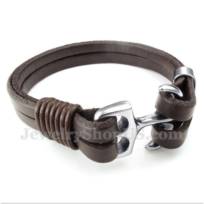 Ankararmband I Läder För Män Ankararmband I Läder För Män