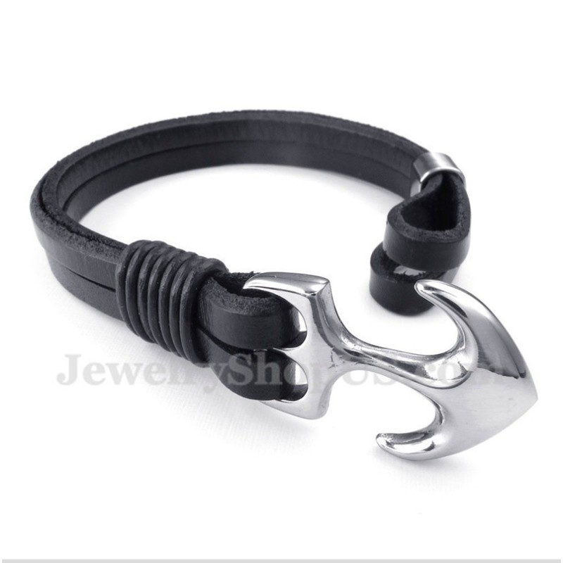 Ankararmband I Läder För Män Ankararmband I Läder För Män