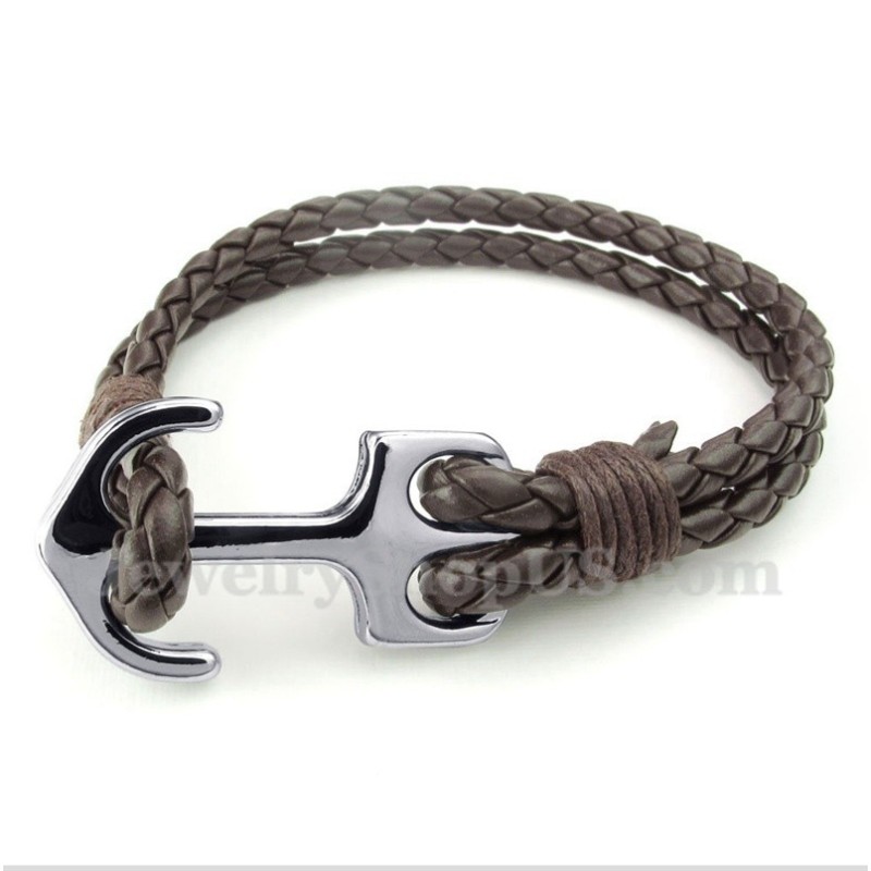 Ankararmband I Läder För Män Ankararmband I Läder För Män