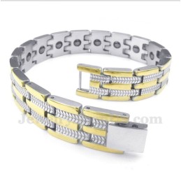 Herrarmband I Titanguld Med Magnet