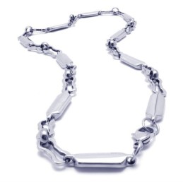 20,1 Tums Titansilver Slätt Halsband