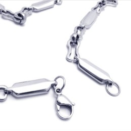 20,1 Tums Titansilver Slätt Halsband