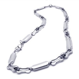 20,1 Tums Titansilver Slätt Halsband
