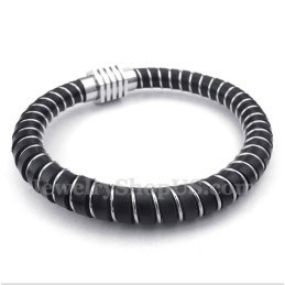 Herrarmband I Läder Med Kabel
