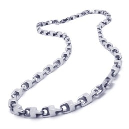21,7 Tums Fint Halsband I Titan Och Silver