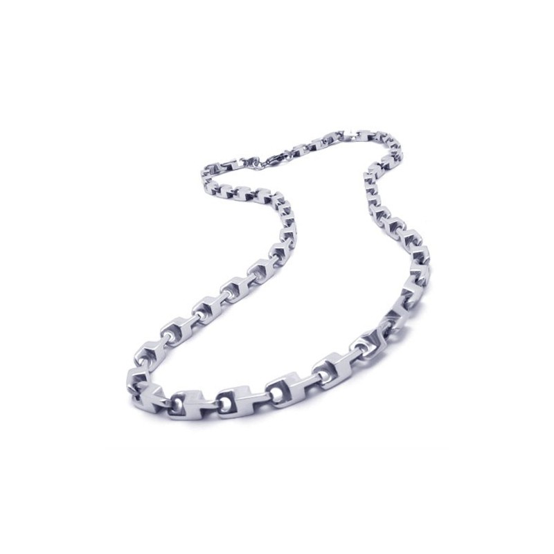 21,7 Tums Fint Halsband I Titan Och Silver 21,7 Tums Fint Halsband I Titan Och Silver