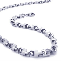 21,7 Tums Fint Halsband I Titan Och Silver
