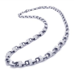 21,7 Tums Fint Halsband I Titan Och Silver