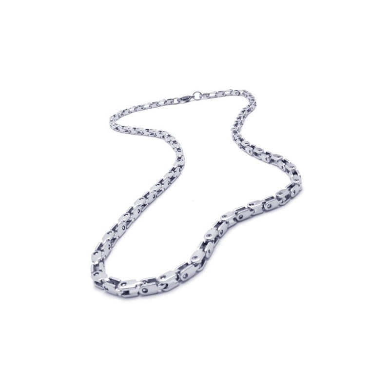 20,5 Tums Fint Halsband I Titan Och Silver 20,5 Tums Fint Halsband I Titan Och Silver