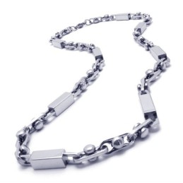 21,9 Tums Titan Silver Kubiskt Halsband