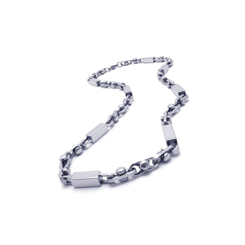 21,9 Tums Titan Silver Kubiskt Halsband 21,9 Tums Titan Silver Kubiskt Halsband
