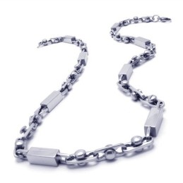 21,9 Tums Titan Silver Kubiskt Halsband