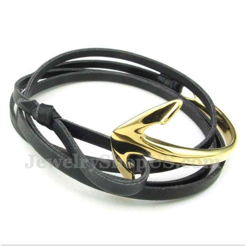 Ankararmband I Titanläder För Män Ankararmband I Titanläder För Män