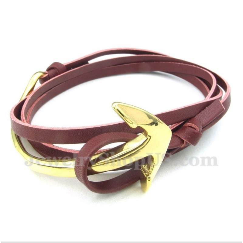 Ankararmband I Titanläder För Män Ankararmband I Titanläder För Män