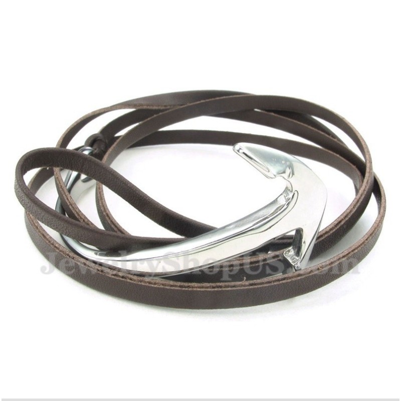 Ankararmband I Titanläder För Män Ankararmband I Titanläder För Män