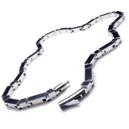 20,5 Tums Titan Silver Kubiskt Halsband