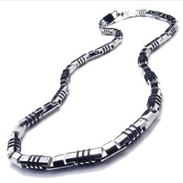 19,9 Tums Titan Silver Kubiskt Halsband