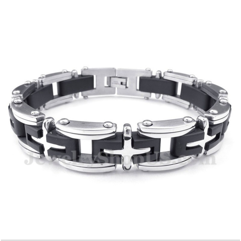 Herrarmband I Titan Med Kors Herrarmband I Titan Med Kors