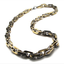 20,1 Tums Titanhalsband Med Gyllene Kedjor