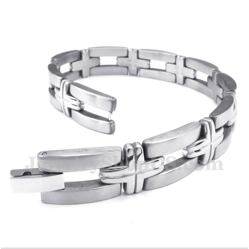 Herrarmband I Titan Med Kors Herrarmband I Titan Med Kors