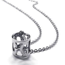15,4 Tums Titanhalsband I Urholkning