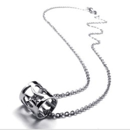 15,4 Tums Titanhalsband I Urholkning