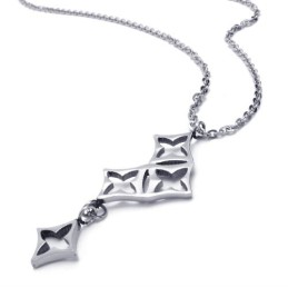 15,4 Tums Titansilverhalsband Med Stjärnor