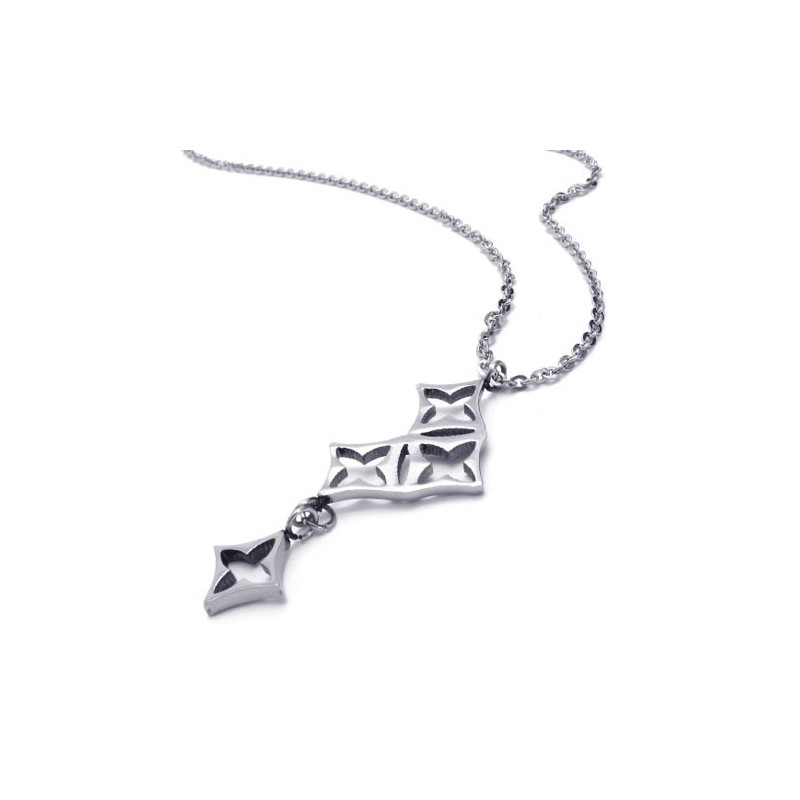 15,4 Tums Titansilverhalsband Med Stjärnor 15,4 Tums Titansilverhalsband Med Stjärnor