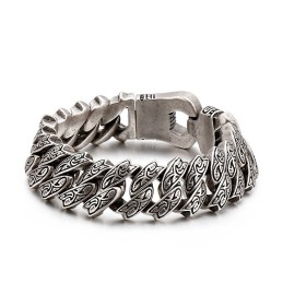 Coolt Personlighet Retro Blommigt Titanarmband För Män