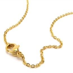 15,7 Tums Titanhalsband Med Gyllene Kedjor