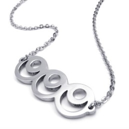 15,7 Tums Trendigt Halsband I Titan Och Silver