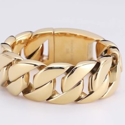 Nytt Guldpläterat Moderiktigt Titanarmband För Män