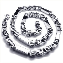 21,7 Tums Titan Silver Kubiskt Halsband