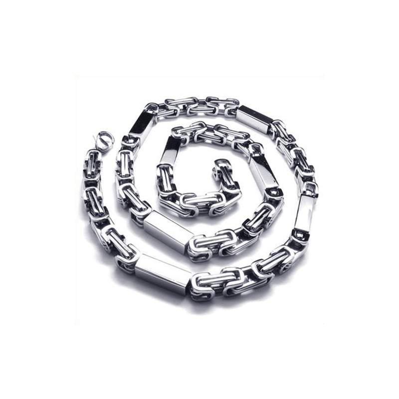 21,7 Tums Titan Silver Kubiskt Halsband 21,7 Tums Titan Silver Kubiskt Halsband