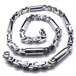 21,9 Tums Cylindriskt Halsband I Titan Och Silver