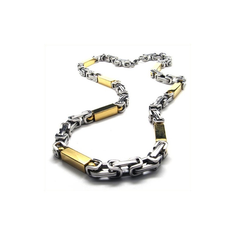 21,7 Tums Titanhalsband I Gyllene Kubform 21,7 Tums Titanhalsband I Gyllene Kubform