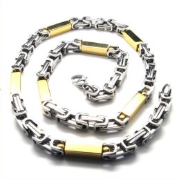 21,7 Tums Titanhalsband I Gyllene Kubform